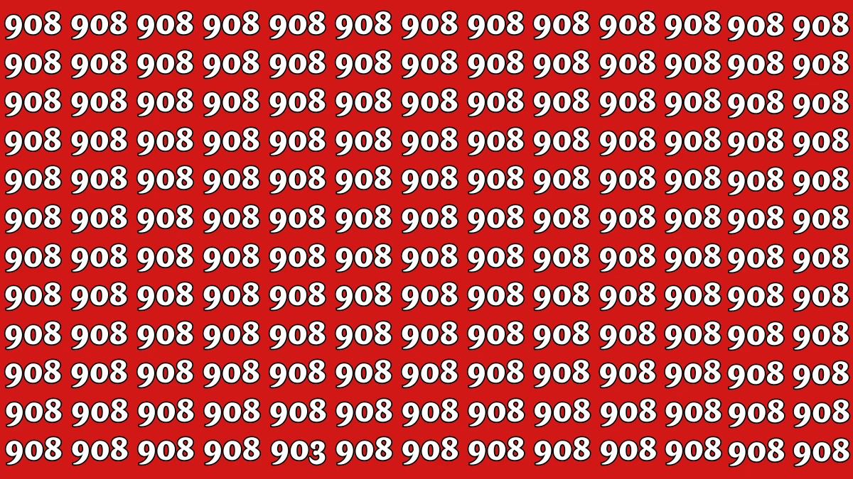 Optical Illusion 8 Seconds Challenge: Only People with Eagle Eyes Can spot the Number 903