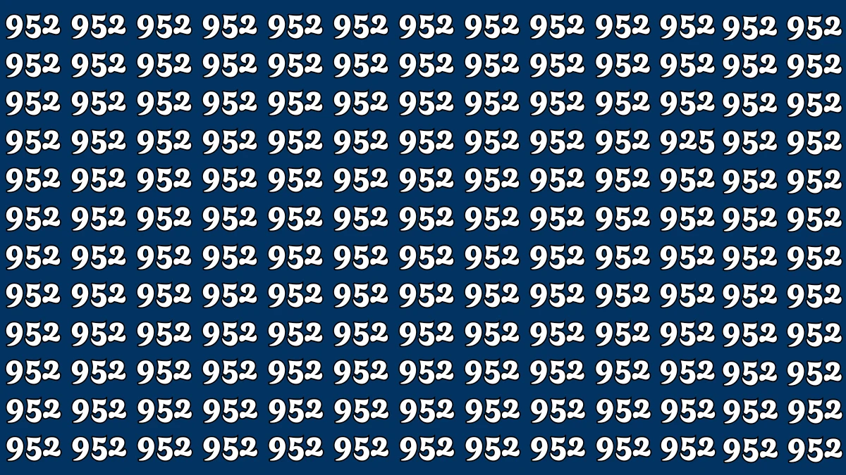 Optical Illusion 8 Seconds Challenge: Only People with Eagle Eyes Can spot the Number 925