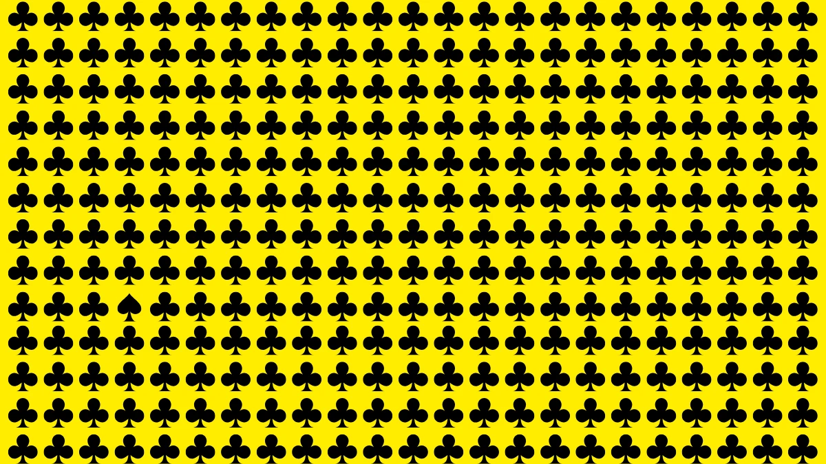 Optical Illusion: Can you Find the Spade among Club in 5 seconds