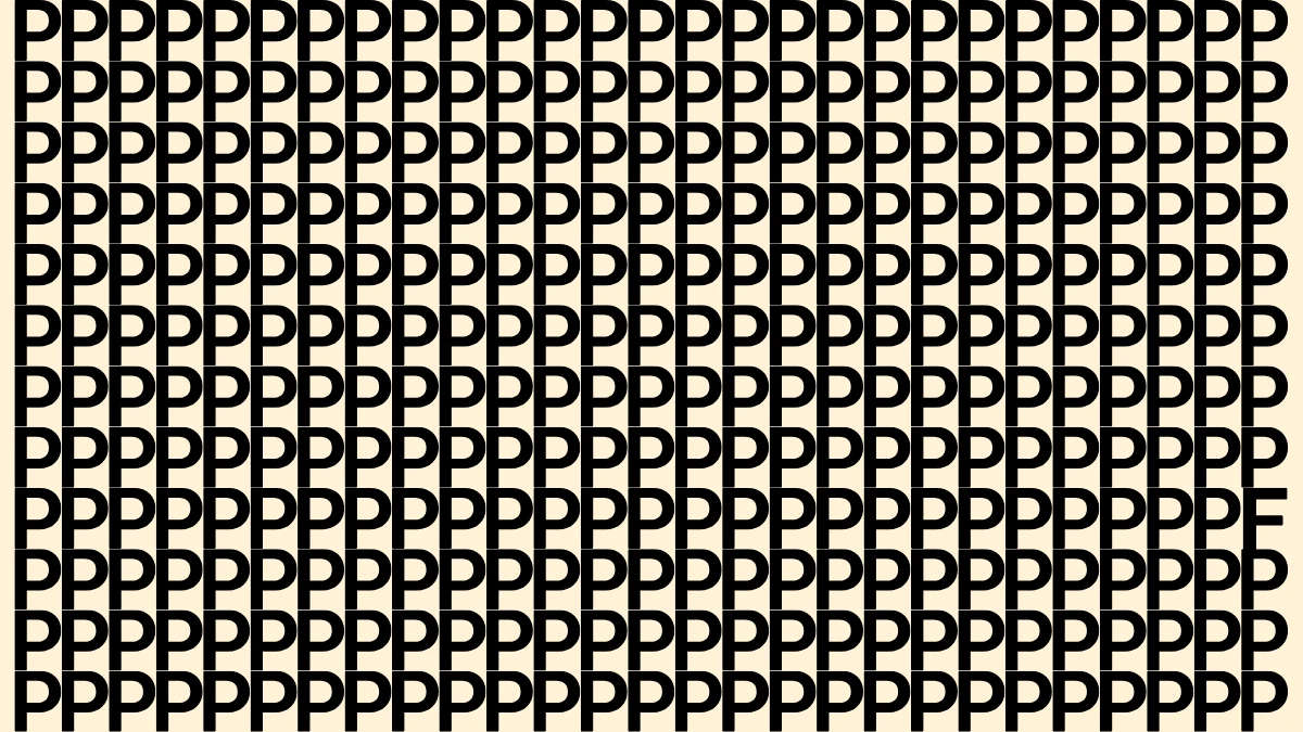 Optical Illusion Eye Test: Within 6 Seconds Spot The Letter F among P