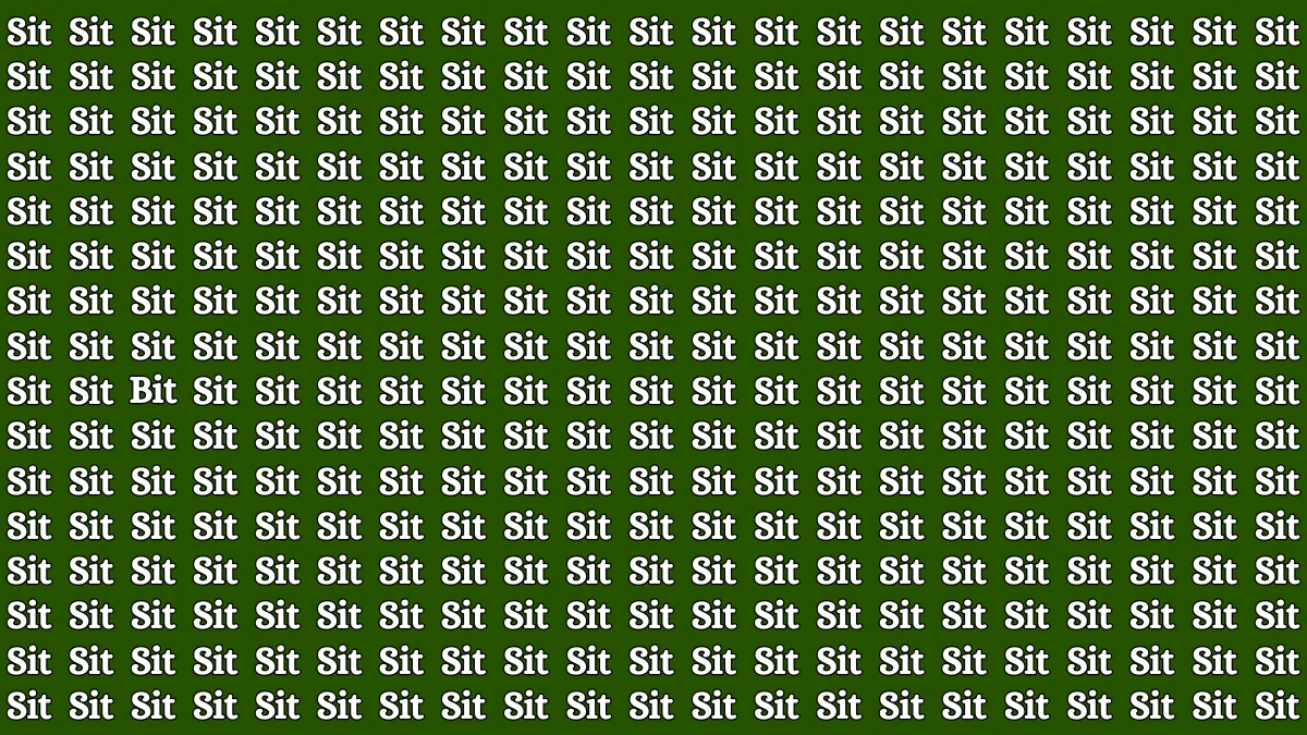 Optical Illusion Eye Test: Within 6 Seconds Spot The Word Bit among Sit