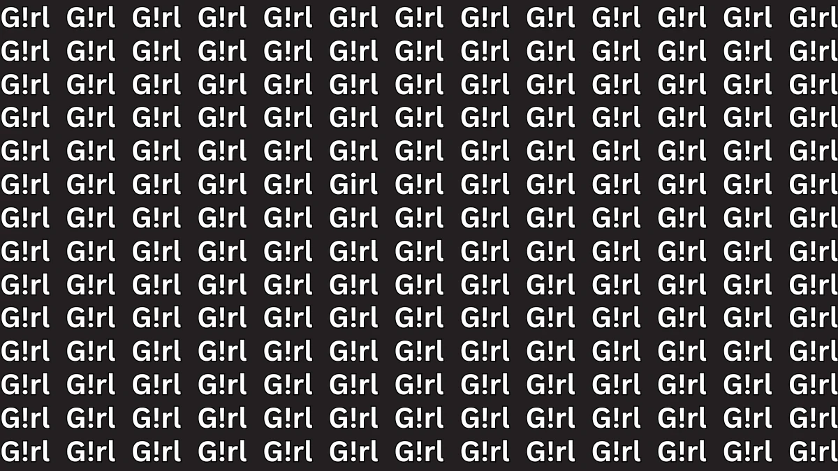 Optical Illusion Eye Test: Within 6 Seconds Spot The Word Girl