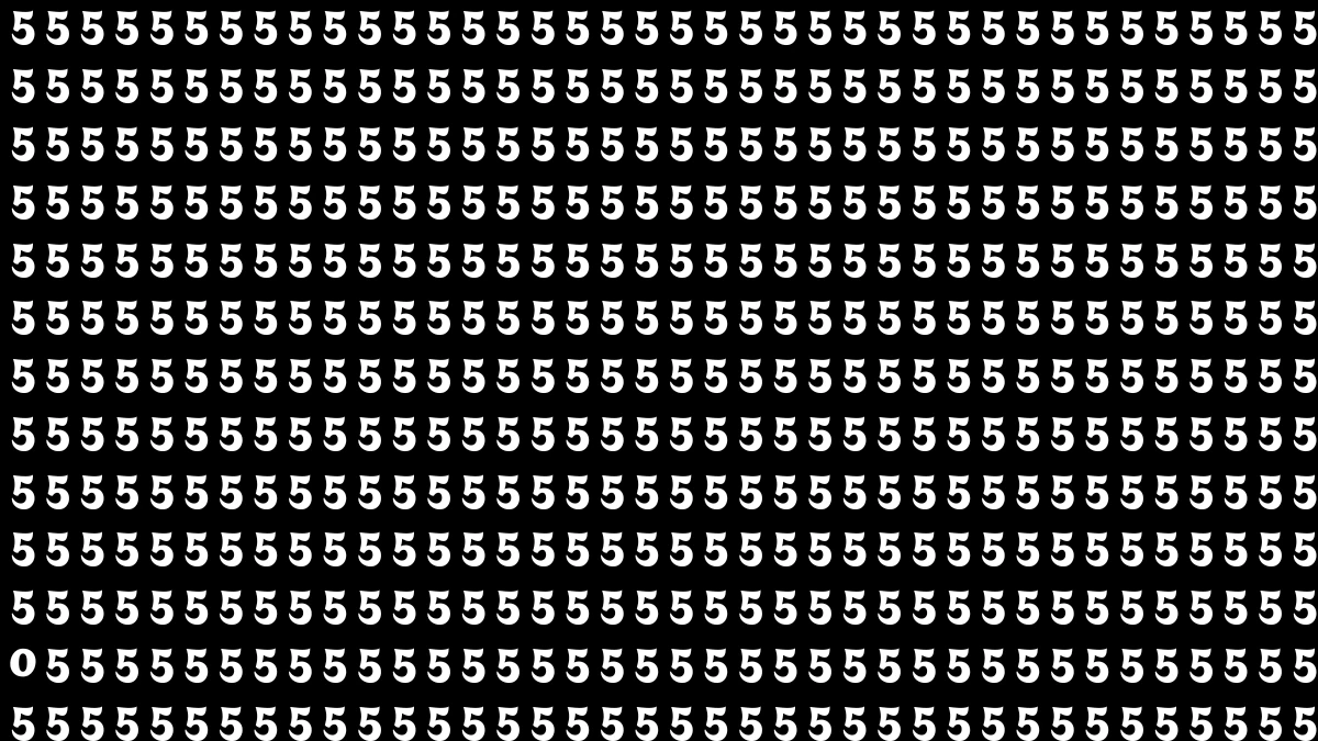 Optical Illusion IQ Test: Are You A Genius? Within 5 Seconds Spot The Number 0 among 5
