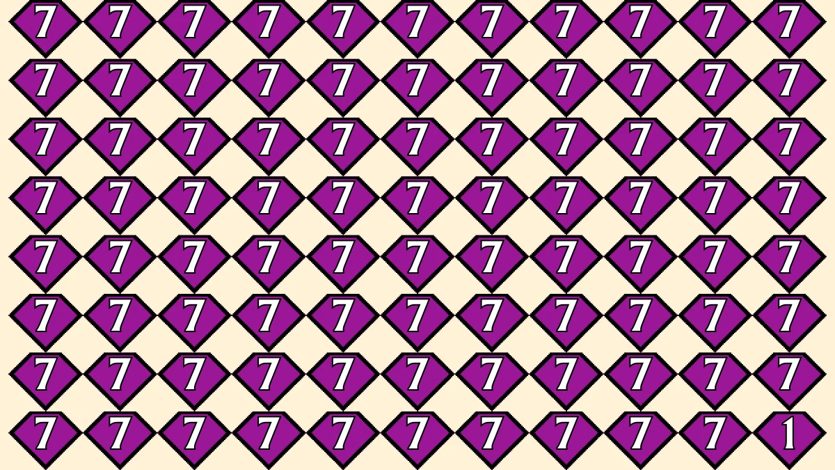 Optical Illusion IQ Test: Are You A Genius? Within 5 Seconds Spot The Number 1 among 7