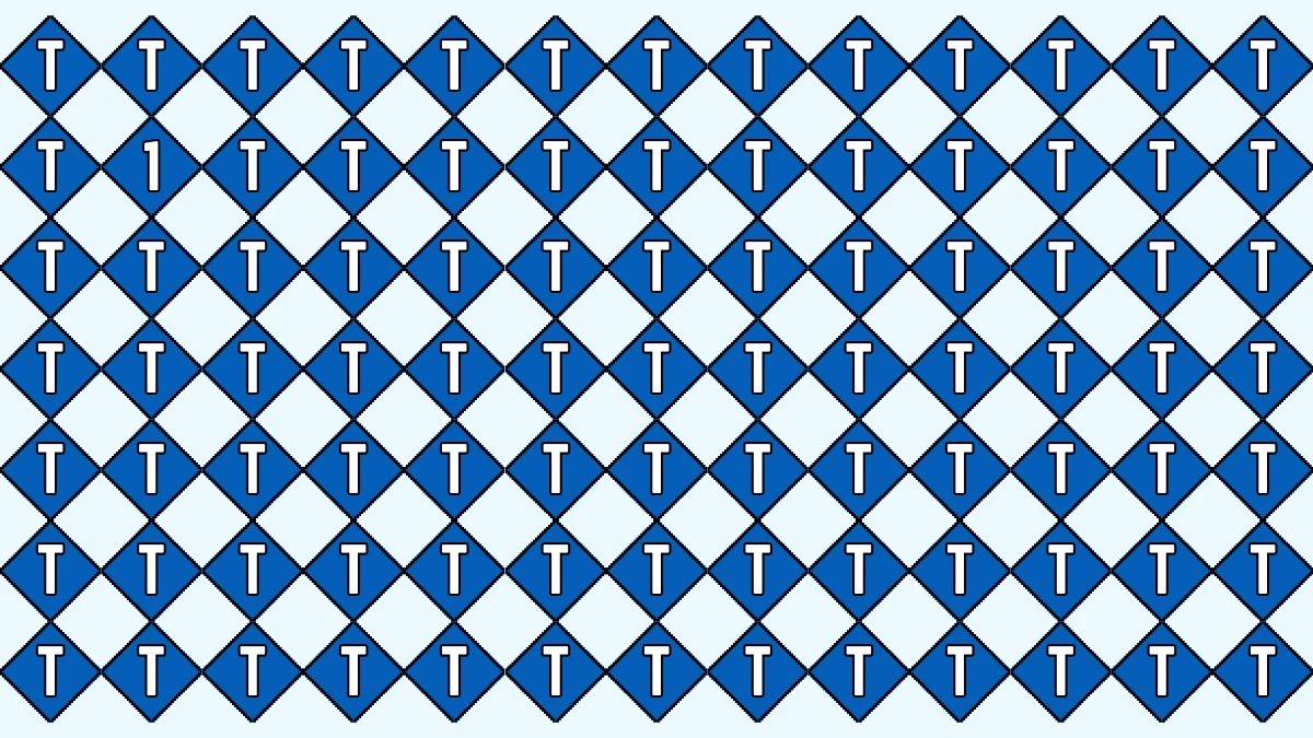 Optical Illusion IQ Test: Are You A Genius? Within 5 Seconds Spot The Number 1 among Letter T