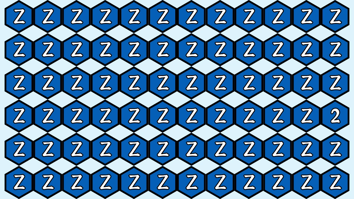 Optical Illusion IQ Test: Are You A Genius? Within 5 Seconds Spot The Number 2 among Z
