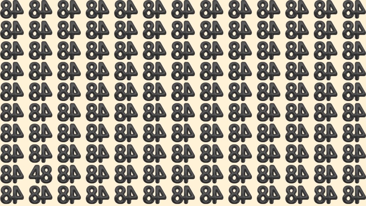 Optical Illusion IQ Test: Are You A Genius? Within 5 Seconds Spot The Number 48 among Inverted 48