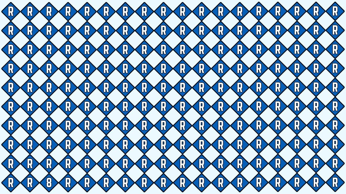 Optical Illusion IQ Test: Are You A Genius? Within 5 Seconds Spot The Number 8 among Letter R