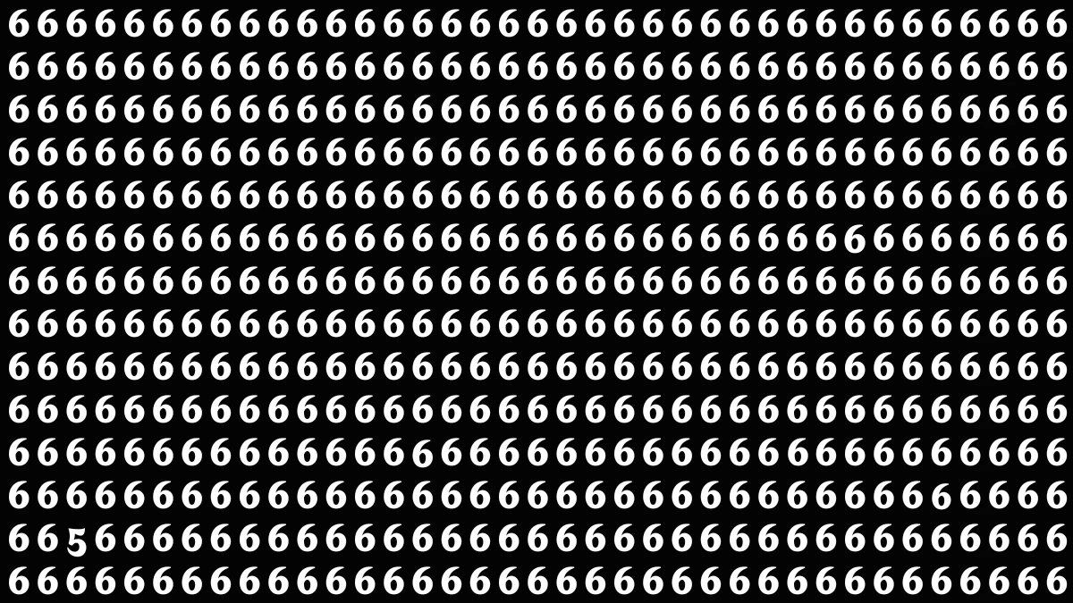 Optical Illusion IQ Test: Are You A Genius? Within 6 Seconds Spot The Number 5 among 6