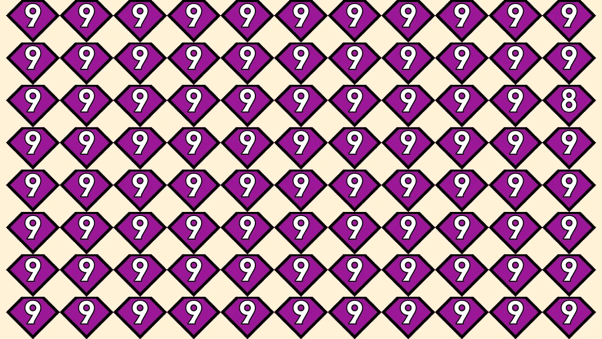 Optical Illusion IQ Test: Are You A Genius? Within 6 Seconds Spot The Number 8 among 9