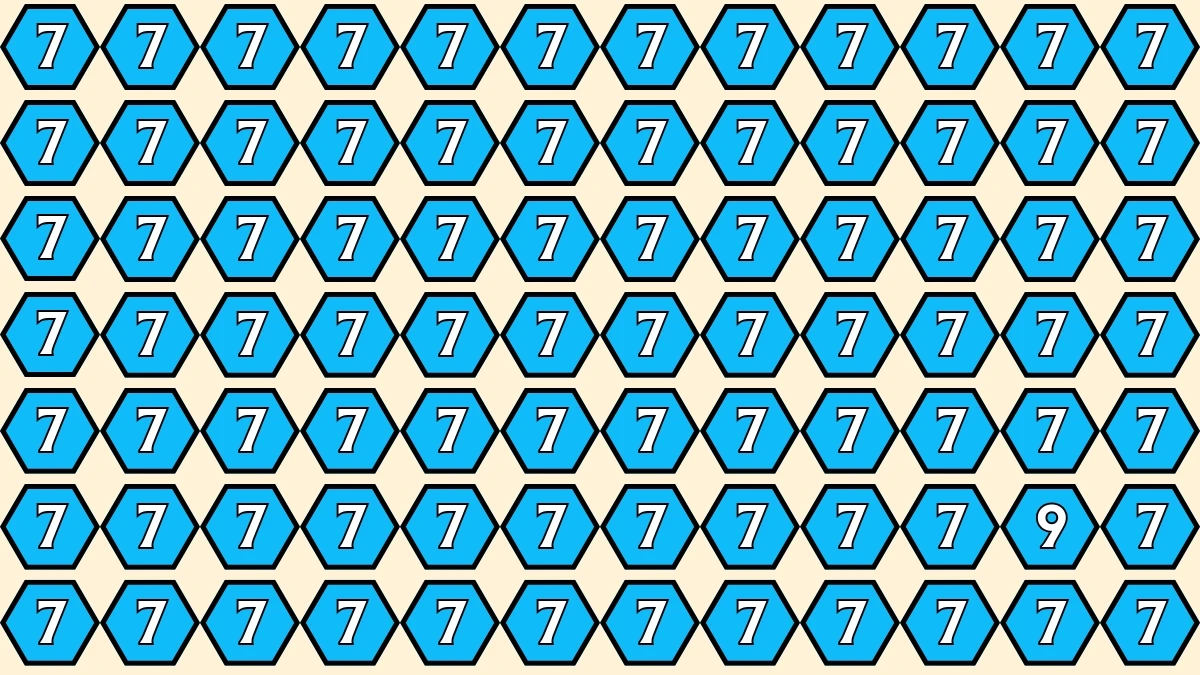 Optical Illusion IQ Test: Are You A Genius? Within 6 Seconds Spot The Number 9 among 7