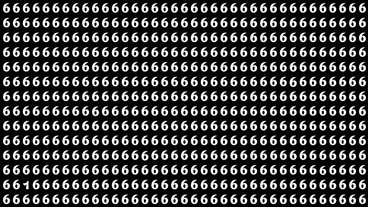 Optical Illusion IQ Test: Are You A Genius? Within 7 Seconds Spot The Number 1 among 6