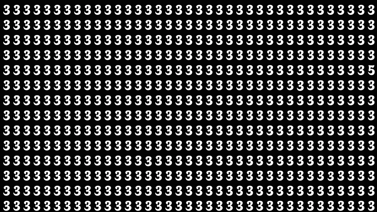 Optical Illusion IQ Test: Are You A Genius? Within 7 Seconds Spot The Number 5 among 3