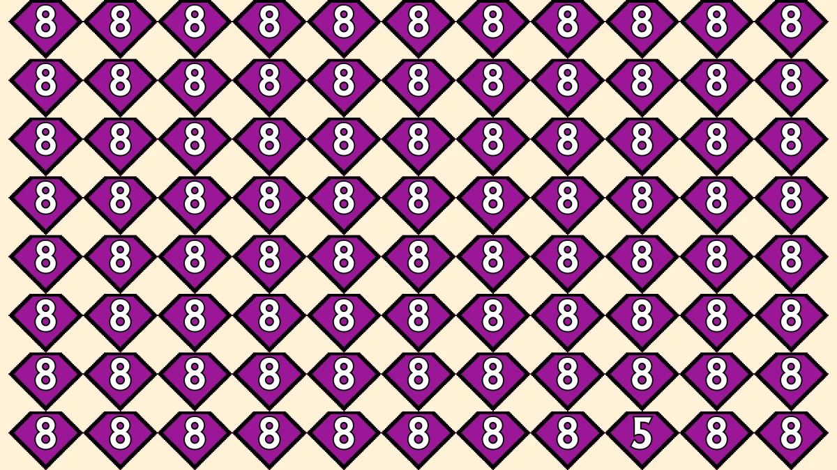 Optical Illusion IQ Test: Are You A Genius? Within 7 Seconds Spot The Number 5 among 8
