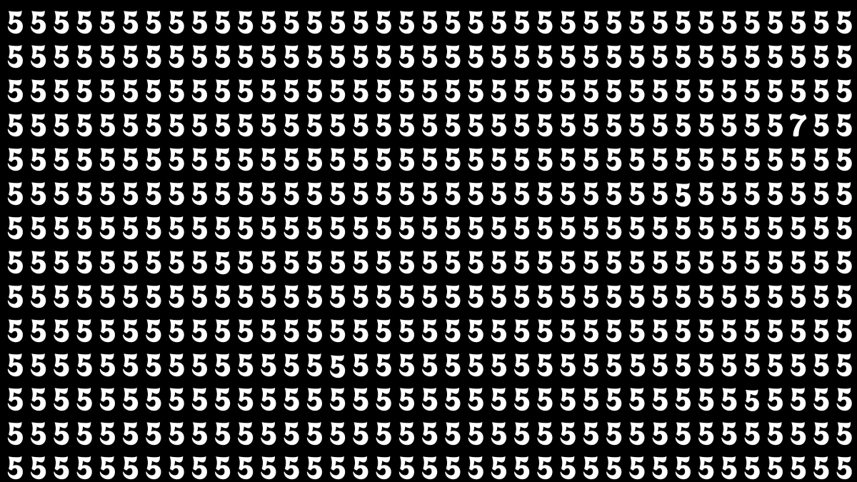 Optical Illusion IQ Test: Are You A Genius? Within 8 Seconds Spot The Number 7 among 5