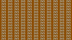Optical Illusion: Only Sharp Eyes Can Find the Hidden 2U3 among 2V3s within 8 Seconds