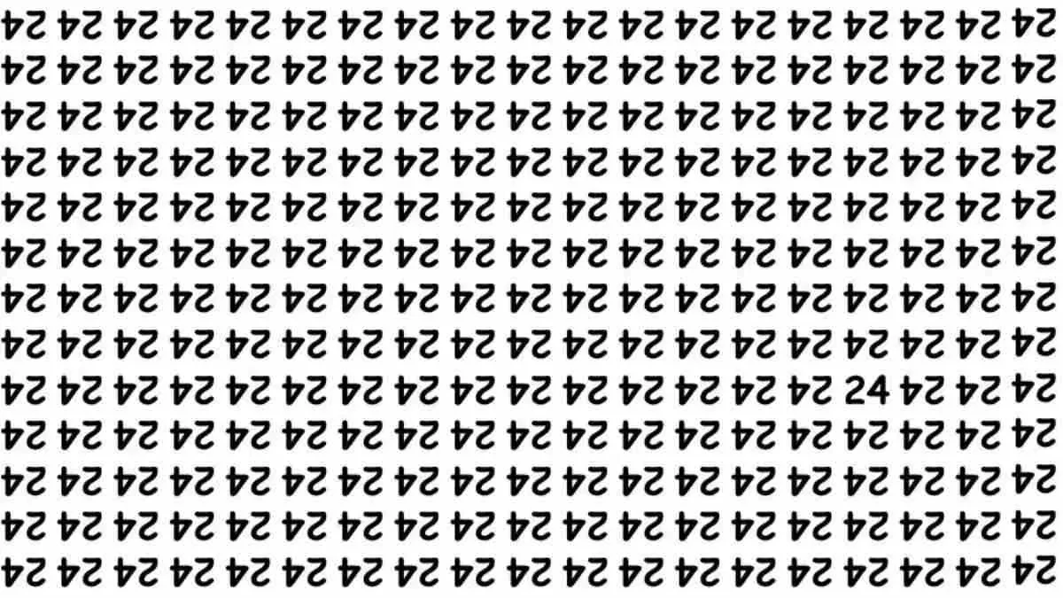 Optical Illusion: Within 5 Seconds Spot The Number 24 among Inverted 24s