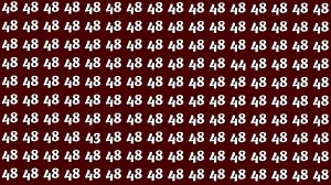 Optical Illusion: Within 5 Seconds Spot The Number 43 and 44 among 48