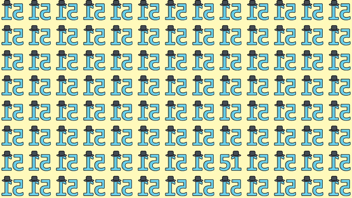 Optical Illusion: Within 5 Seconds Spot The Number 51 among Inverted 51