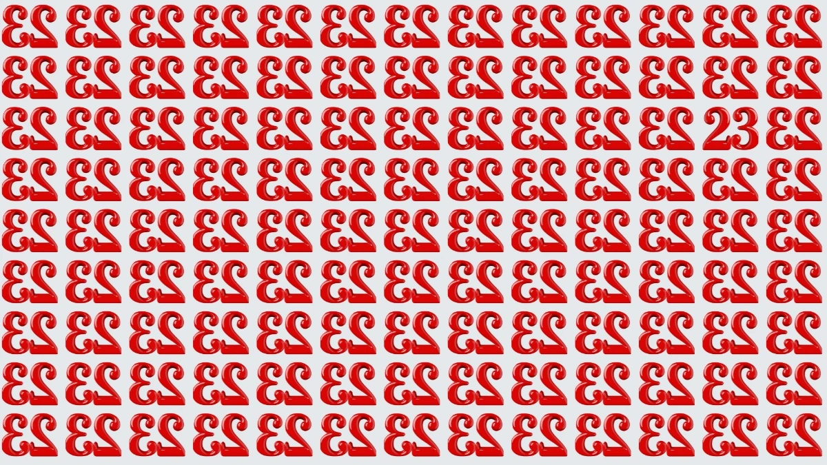 Optical Illusion: Within 6 Seconds Spot The Number 23 among Inverted 23