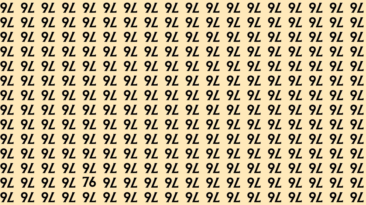 Optical Illusion: Within 6 Seconds Spot The Number 76 among Inverted 76s