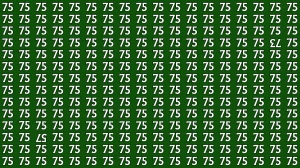 Optical Illusion: Within 7 Seconds Spot The Inverted 73 and 57 among 75