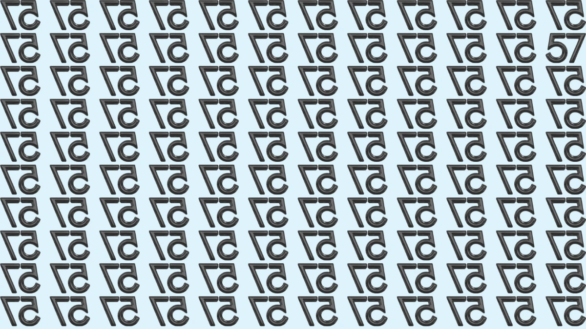 Optical Illusion: Within 7 Seconds Spot The Number 57 among Inverted 57