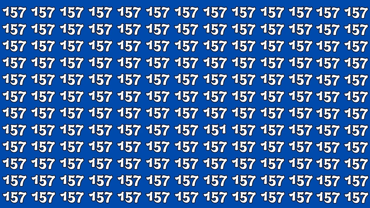 Optical Illusion: Within 8 Seconds Spot The Number 151 among 157