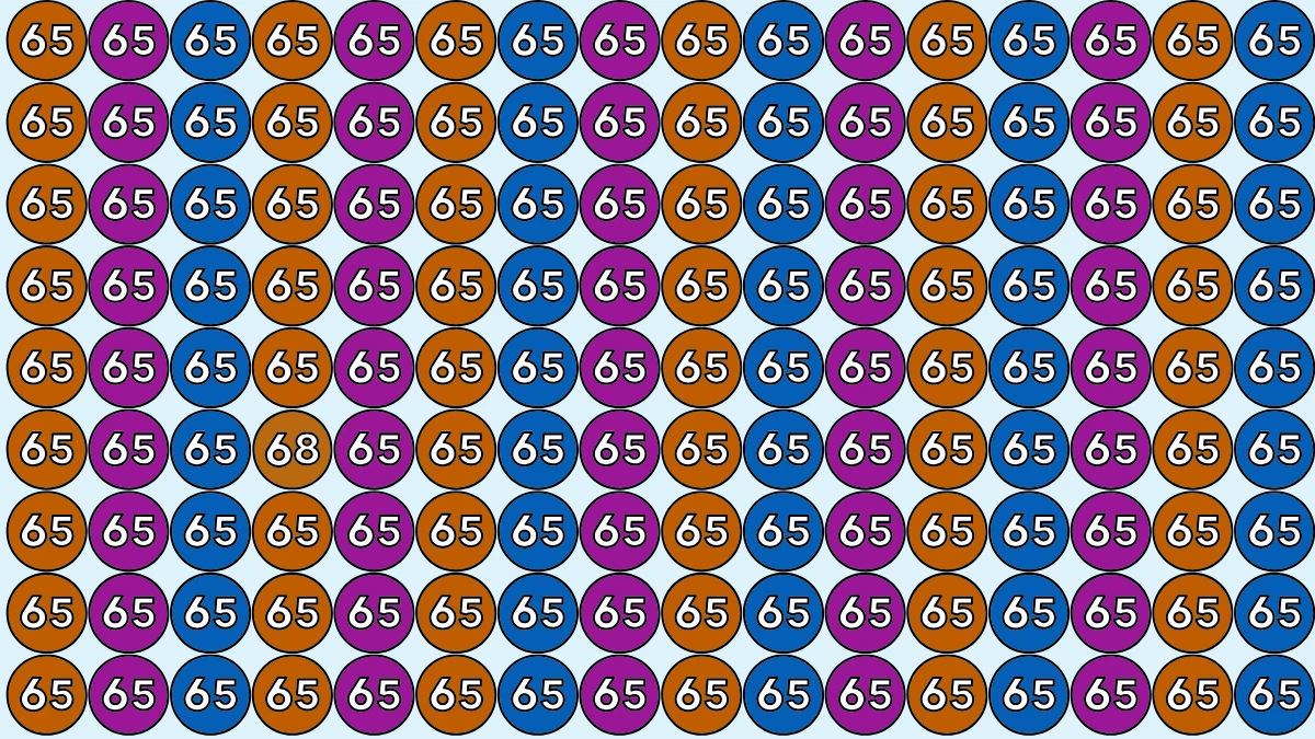 Optical Illusion: You Have 20/20 Vision and High IQ if You Can Find 68 Among 65s in 7 Seconds