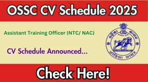 OSSC Assistant Training Officer (NTC/ NAC) CV Schedule 2025: Check Certificate Verification Date @ ossc.gov.in