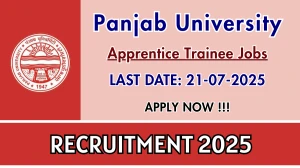 Panjab University Apprentice Trainee Recruitment 2025 - Apply Offline Panjab University Apprentice Trainee Recruitment 2025 - Apply Offline