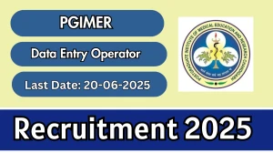 PGIMER Data Entry Operator Recruitment 2025 - Apply Offline