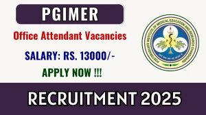 PGIMER Office Attendant Recruitment 2025 - Apply Offline PGIMER Office Attendant Recruitment 2025 - Apply Offline
