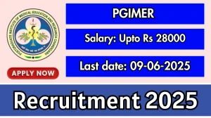 PGIMER Recruitment 2025 - Apply Offline for Project Nurse, Project Technical Support Posts