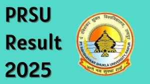 PRSU Result 2025 Released at prsu.ac.in Direct Link to Download UG and PG Course Result