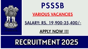 PSSSB Recruitment 2025 - Apply Online for 23 Laboratory Assistant, Surveyor and More Posts PSSSB Recruitment 2025 - Apply Online for 23 Laboratory Assistant, Surveyor and More Posts