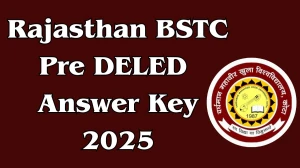 Rajasthan BSTC Pre DELED 2025 Answer Key OUT at predeledraj2025.in Download PDF