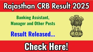 Rajasthan Cooperative Bank Banking Assistant, Manager and Other Posts Result 2025 Out at rajcrb.rajasthan.gov.in, Direct Link to Download Result PDF Here