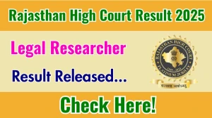 Rajasthan High Court Legal Researcher Result 2025 Out at hcraj.nic.in, Direct Link to Download Result PDF Here Rajasthan High Court Legal Researcher Result 2025 Out at hcraj.nic.in, Direct Link to Download Result PDF Here