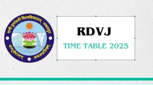 RDVJ Time Table 2025 Announced @ rdunijbpin.org Details Here