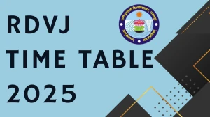 RDVJ Time Table 2025 Out For 2nd and 3rd Year @ rdunijbpin.org Details Here