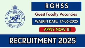 RGHSS Guest Faculty Recruitment 2025 – Walk in RGHSS Guest Faculty Recruitment 2025 – Walk in