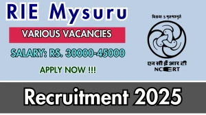RIE Mysuru Recruitment 2025 – Walk in for 28 Laboratory Assistant, Computer Assistant and More Posts RIE Mysuru Recruitment 2025 – Walk in for 28 Laboratory Assistant, Computer Assistant and More Posts