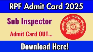 RPF Sub Inspector Admit Card 2025 Out rrbcdg.gov.in Get Direct Link Here RPF Sub Inspector Admit Card 2025 Out rrbcdg.gov.in Get Direct Link Here