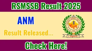 RSMSSB ANM Result 2025 Out at rsmssb.rajasthan.gov.in, Direct Link to Download Result PDF Here RSMSSB ANM Result 2025 Out at rsmssb.rajasthan.gov.in, Direct Link to Download Result PDF Here