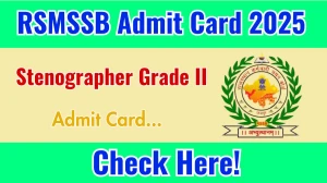 RSMSSB Stenographer Grade II Admit Card 2025 OUT Tomorrow Download Link rsmssb.rajasthan.gov.in