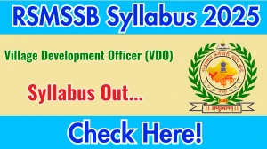 RSMSSB VDO Syllabus 2025 Out Direct Link to Download Syllabus PDF here