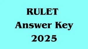 RULET 2025 Answer Key OUT at uniraj.ac.in Download PDF