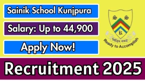 Sainik School Kunjpura Recruitment 2025 - Apply Offline for 16 Lab Assistant, Nursing Sister and More Posts