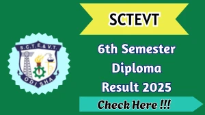 SCTEVT 6th Semester Diploma Result 2025 Released at sctevtexams.in Direct Link to Download Result
